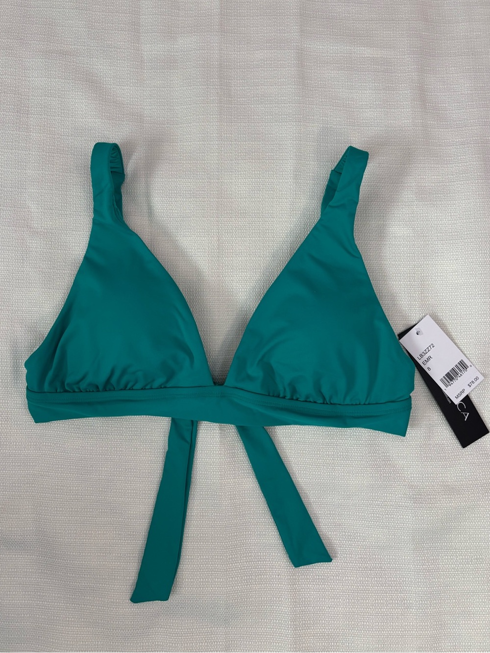 NWT La Blanca Women Bikini Top Sz 8 In Emerald -